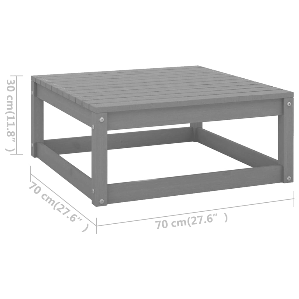 vidaXL Gartenhocker mit Kissen 2 Stk. Massivholz Kiefer