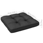vidaXL Gartenhocker mit Kissen 2 Stk. Massivholz Kiefer