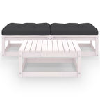 vidaXL 3-tlg. Garten-Lounge-Set mit Kissen Massivholz Kiefer