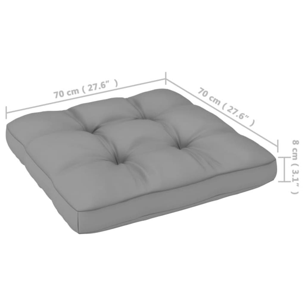 vidaXL 5-tlg. Garten-Lounge-Set mit Kissen Kiefer Massivholz