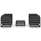 vidaXL 5-tlg. Garten-Lounge-Set mit Kissen Massivholz Kiefer