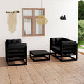 vidaXL 5-tlg. Garten-Lounge-Set mit Kissen Massivholz Kiefer