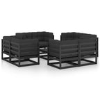 vidaXL 9-tlg. Garten-Lounge-Set mit Kissen Massivholz Kiefer