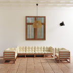 vidaXL 8-tlg. Garten-Lounge-Set mit Kissen Kiefer MassivholzvidaXL