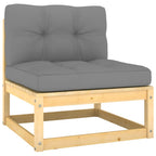 vidaXL 4-tlg. Garten-Lounge-Set mit Kissen Massivholz Kiefer