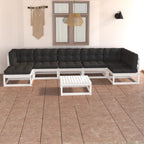 vidaXL 8-tlg. Garten-Lounge-Set mit Kissen Massivholz Kiefer