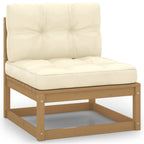 vidaXL 14-tlg. Garten-Lounge-Set mit Kissen Honigbraun Massivholz