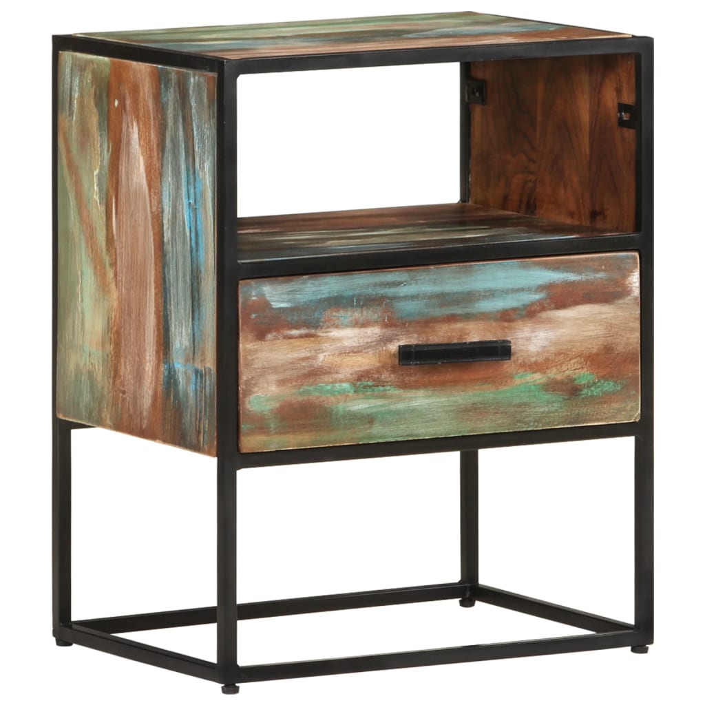 vidaXL Nachttisch 40x30x50 cm Altholz Massiv