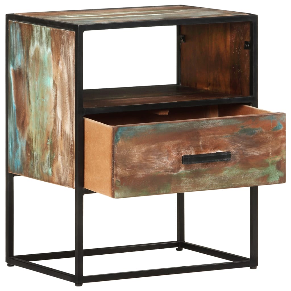 vidaXL Nachttisch 40x30x50 cm Altholz Massiv