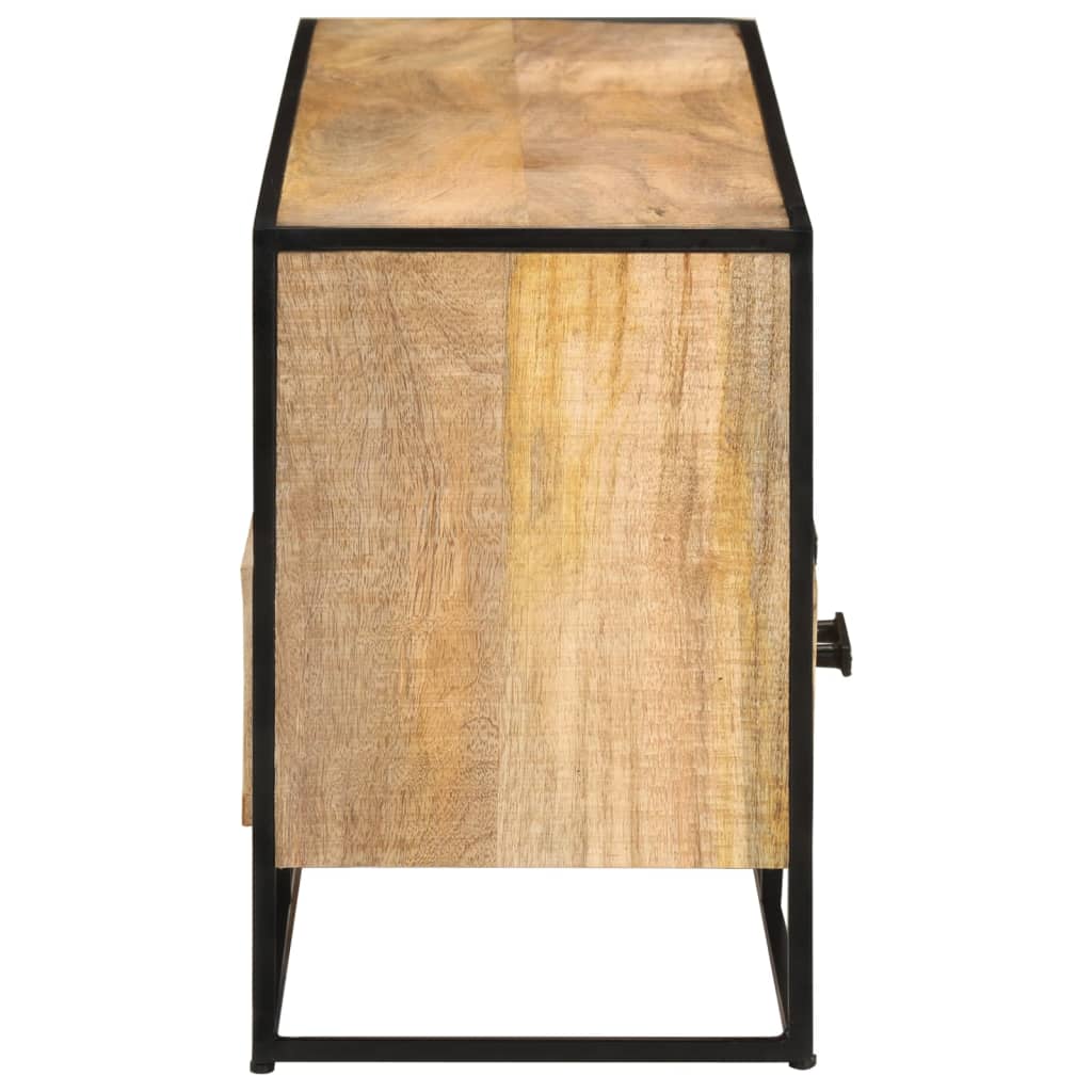 vidaXL TV-Schrank 110x30x45 cm Raues Mangoholz