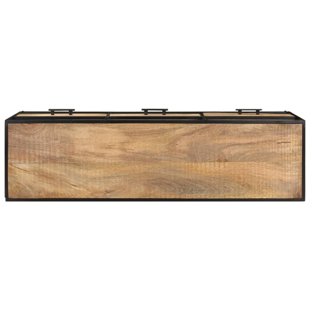 vidaXL TV-Schrank 110x30x45 cm Raues Mangoholz