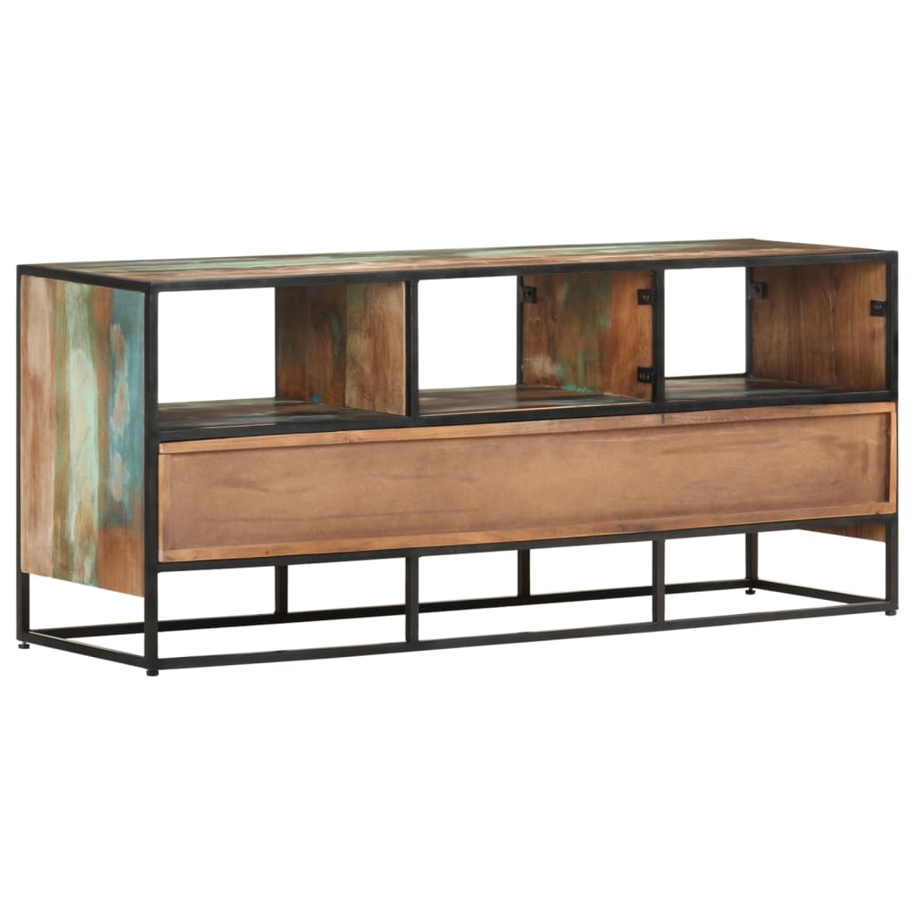 vidaXL TV-Schrank 110x30x45 cm Altholz Massiv