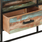 vidaXL TV-Schrank 110x30x45 cm Altholz Massiv