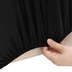 vidaXL Stretch Sofahusse 3-Sitzer Schwarz Polyester-Jersey