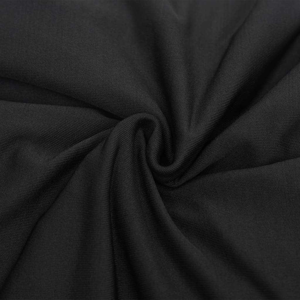 vidaXL Stretch Sofahusse 4-Sitzer Schwarz Polyester-Jersey