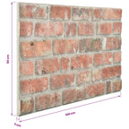 vidaXL Wandpaneele 10 pcs Rot 100 x 50 cm EPS-Schaum