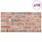 vidaXL Wandpaneele 10 pcs Rot 100 x 50 cm EPS-Schaum