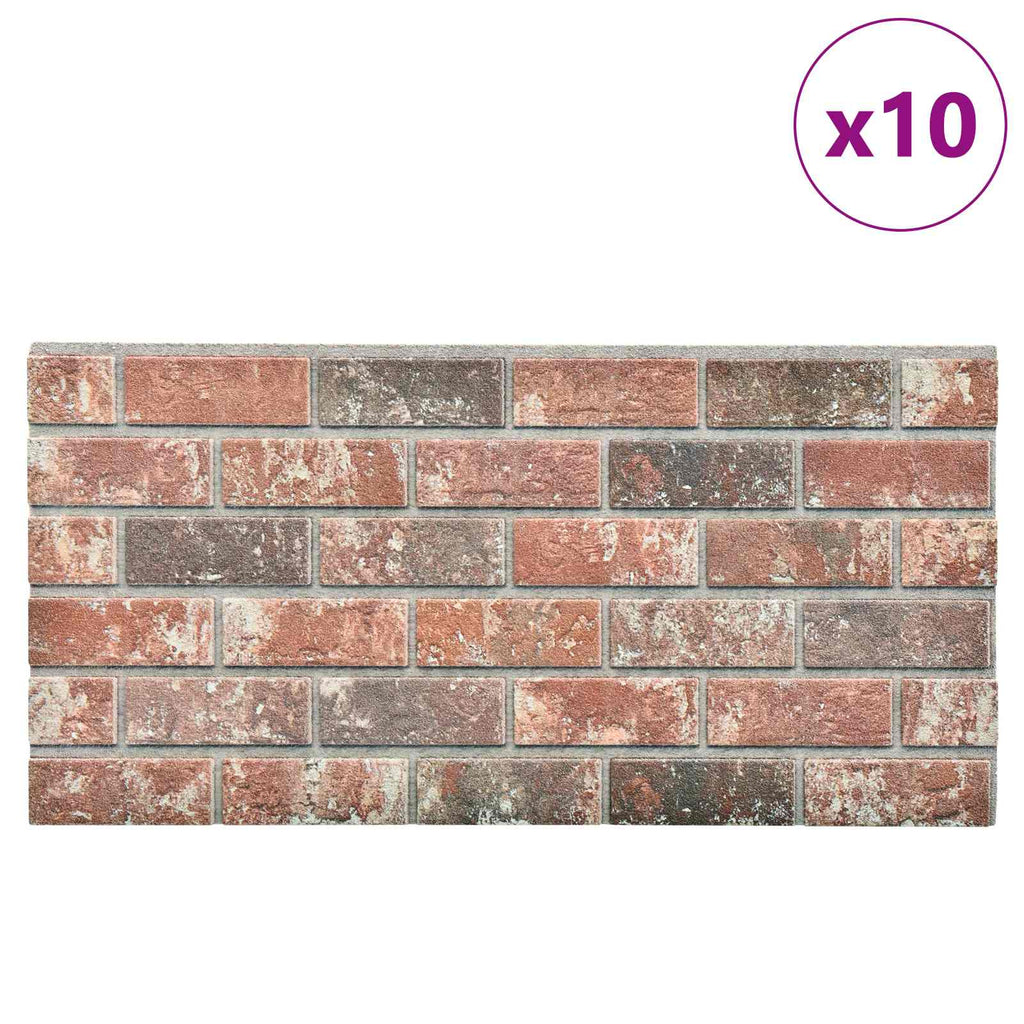 vidaXL Wandpaneele 10 pcs Dunkelbraun und Grau 100 x 50 cm EPS-Schaum