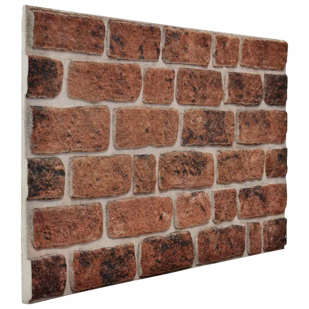 vidaXL Wandpaneele 10 pcs Braunes Ziegel 100 x 50 cm EPS-Schaum