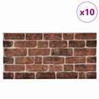 vidaXL Wandpaneele 10 pcs Braunes Ziegel 100 x 50 cm EPS-Schaum