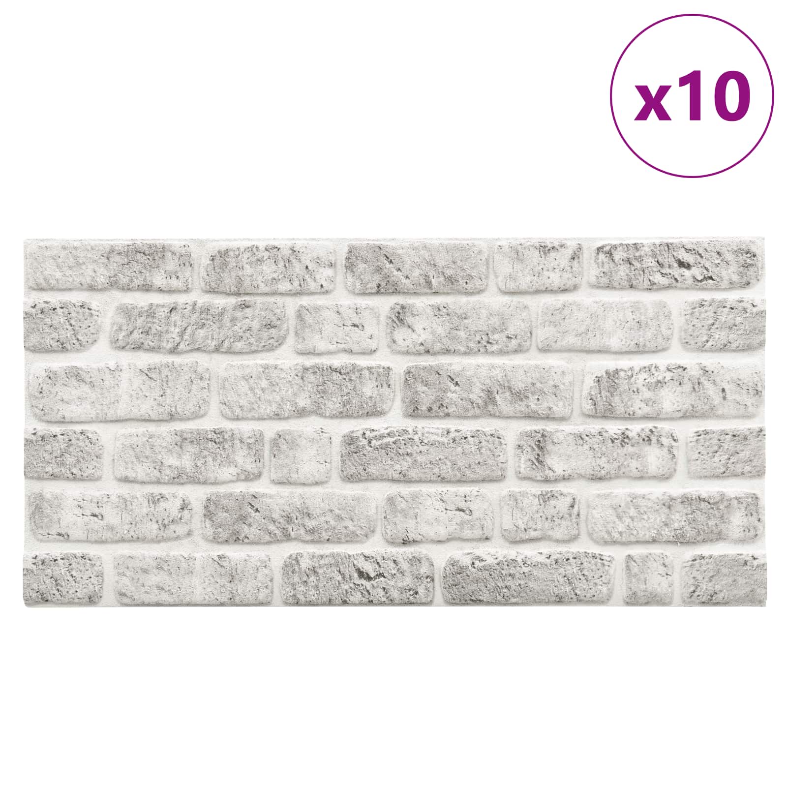 vidaXL Wandpaneele 10 pcs Rot 100 x 50 cm EPS-Schaum