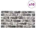 vidaXL Wandpaneele 10 pcs Dunkelbraun und Grau 100 x 50 cm EPS-Schaum