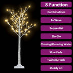 vidaXL Weihnachtsbaum 128 LEDs 1,2 m Warmweiß Indoor Outdoor
