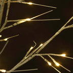 vidaXL Weihnachtsbaum 128 LEDs 1,2 m Warmweiß Indoor Outdoor