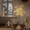 vidaXL Weihnachtsbaum 128 LEDs 1,2 m Warmweiß Indoor Outdoor