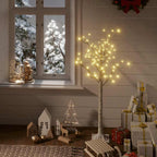 vidaXL Weihnachtsbaum 128 LEDs 1,2 m Warmweiß Indoor Outdoor