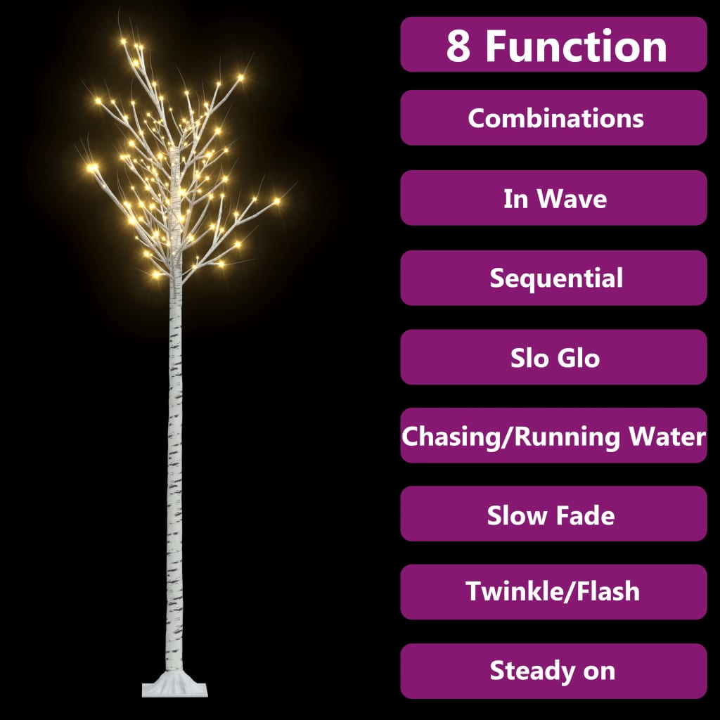 vidaXL Weihnachtsbaum 220 LEDs 2,2 m Warmweiß Indoor Outdoor
