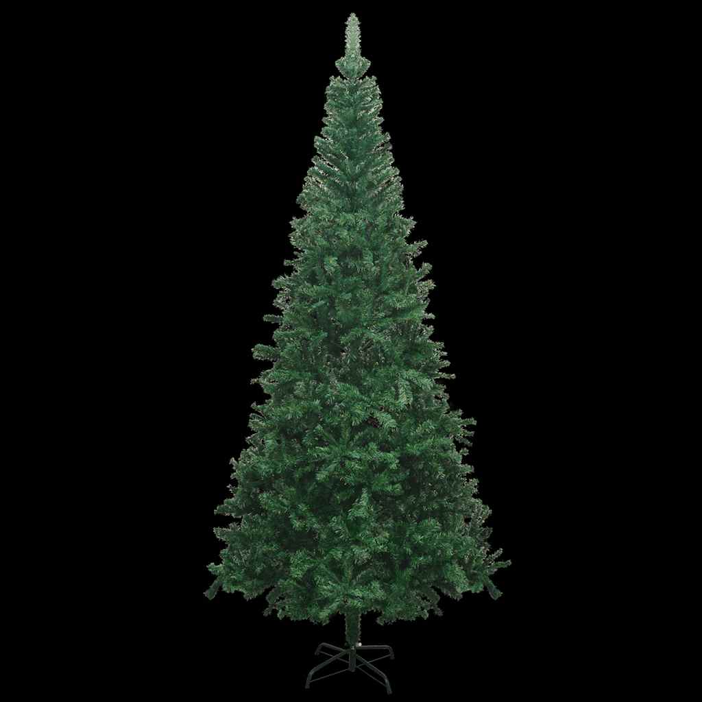 vidaXL Künstlicher Weihnachtsbaum mit Beleuchtung Kugeln L 240 cm Grün