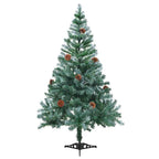 vidaXL Künstlicher Weihnachtsbaum mit Beleuchtung Kugeln Zapfen 150 cm