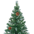 vidaXL Künstlicher Weihnachtsbaum mit Beleuchtung Kugeln Zapfen 150 cm