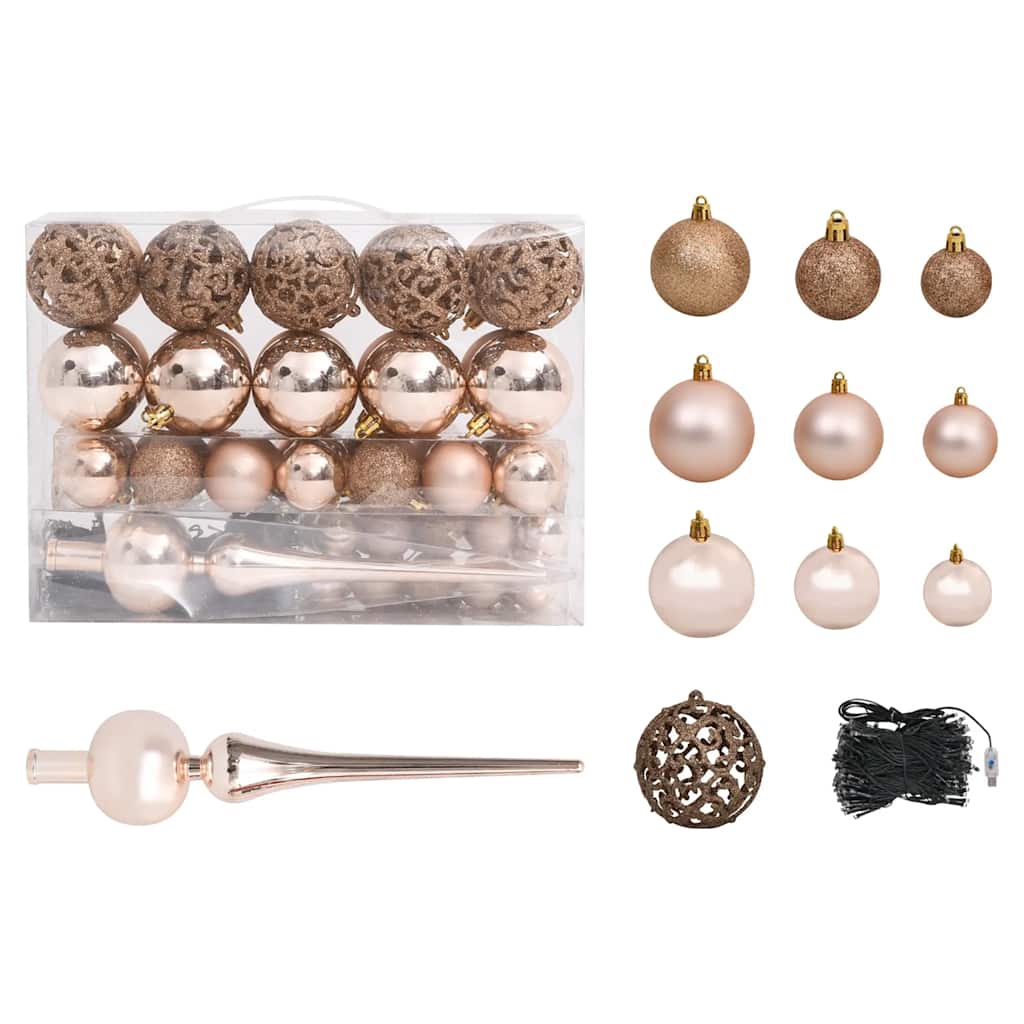 vidaXL Künstlicher Weihnachtsbaum Nordmann LED & Kugeln Grün 150 cm