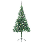 vidaXL Künstlicher Weihnachtsbaum Beleuchtung Kugeln 210cm 910 Zweige