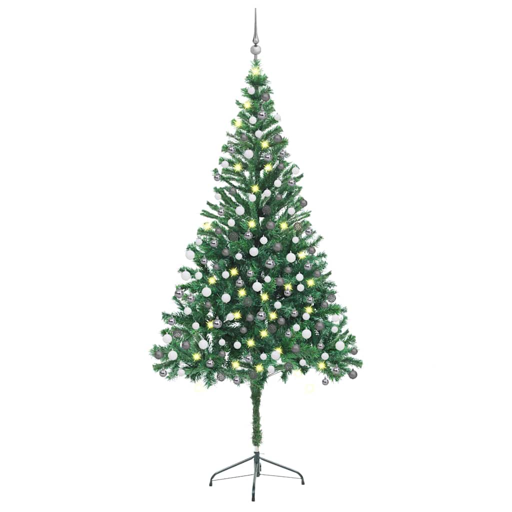 vidaXL Künstlicher Weihnachtsbaum Beleuchtung Kugeln 210cm 910 Zweige