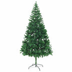vidaXL Künstlicher Weihnachtsbaum Beleuchtung Kugeln 210cm 910 Zweige