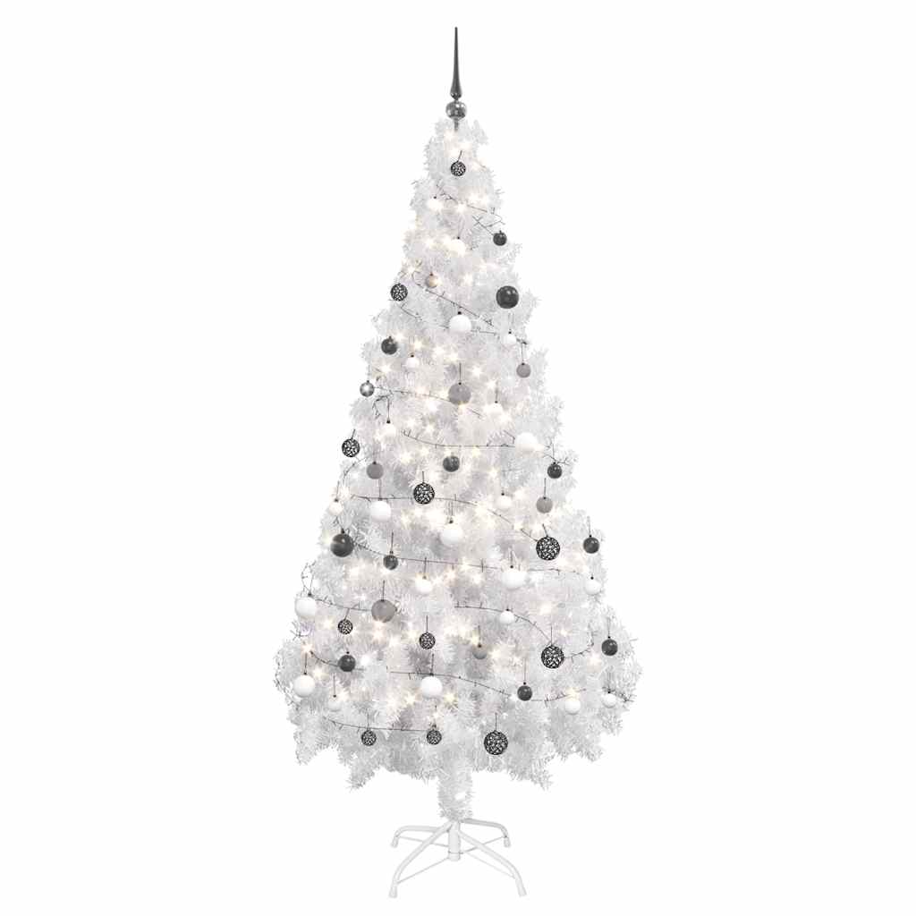 vidaXL Künstlicher Weihnachtsbaum Beleuchtung Kugeln 180cm 620 Zweige