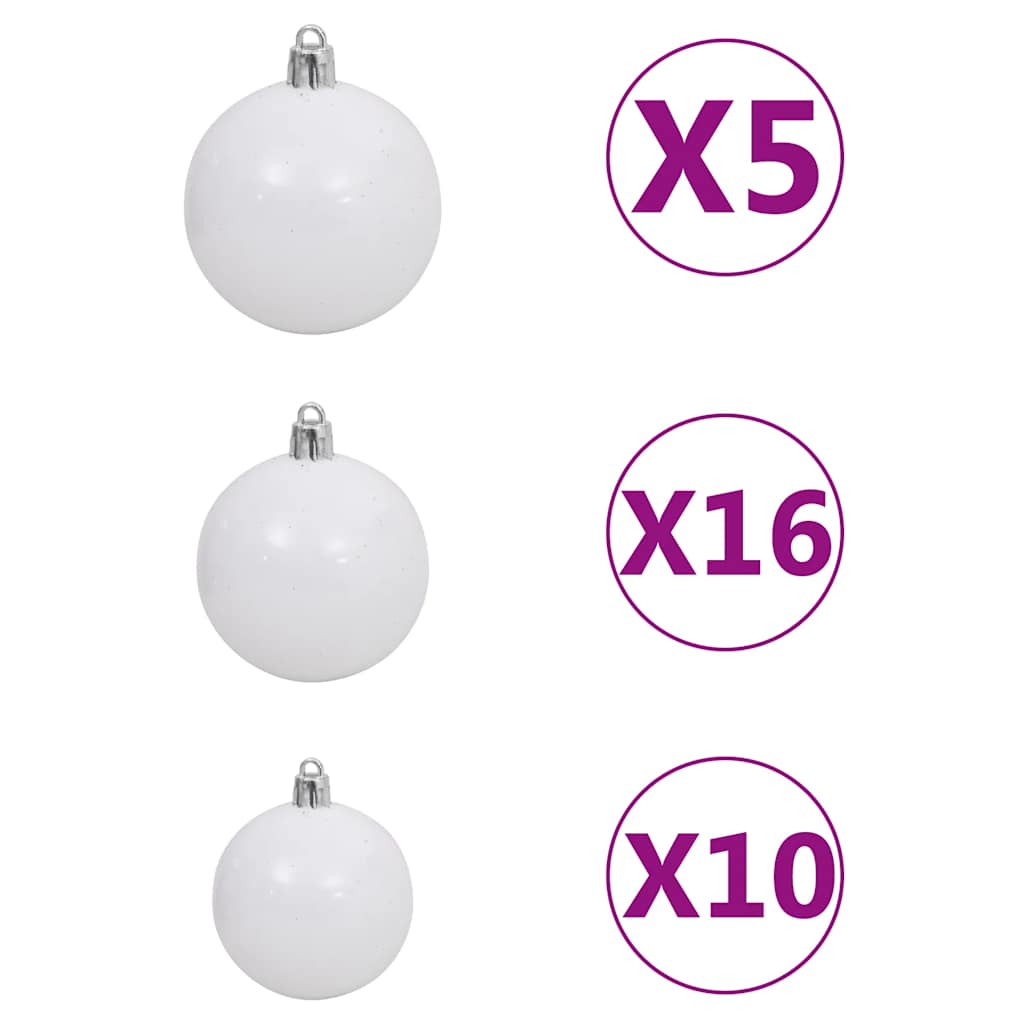 vidaXL Künstlicher Weihnachtsbaum Beleuchtung Kugeln 180cm 620 Zweige