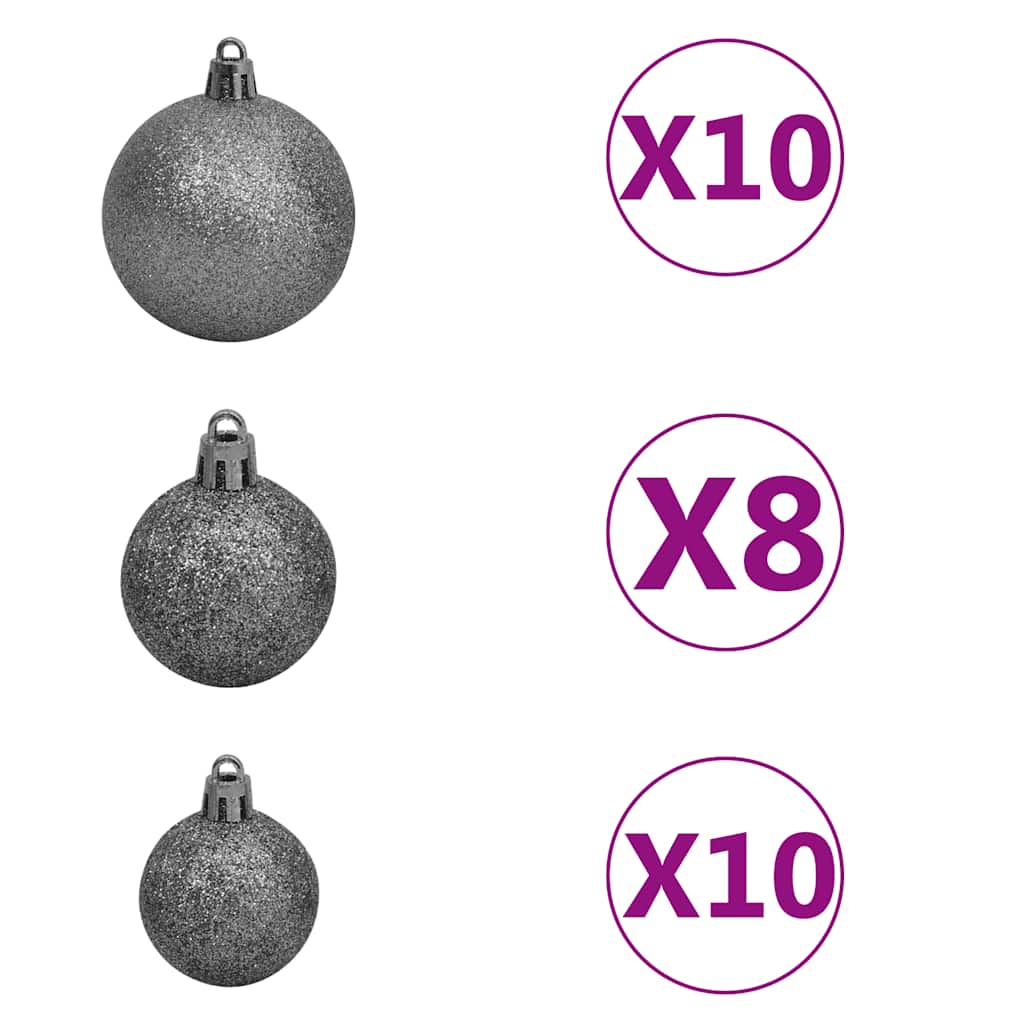 vidaXL Künstlicher Weihnachtsbaum Beleuchtung Kugeln 180cm 620 Zweige
