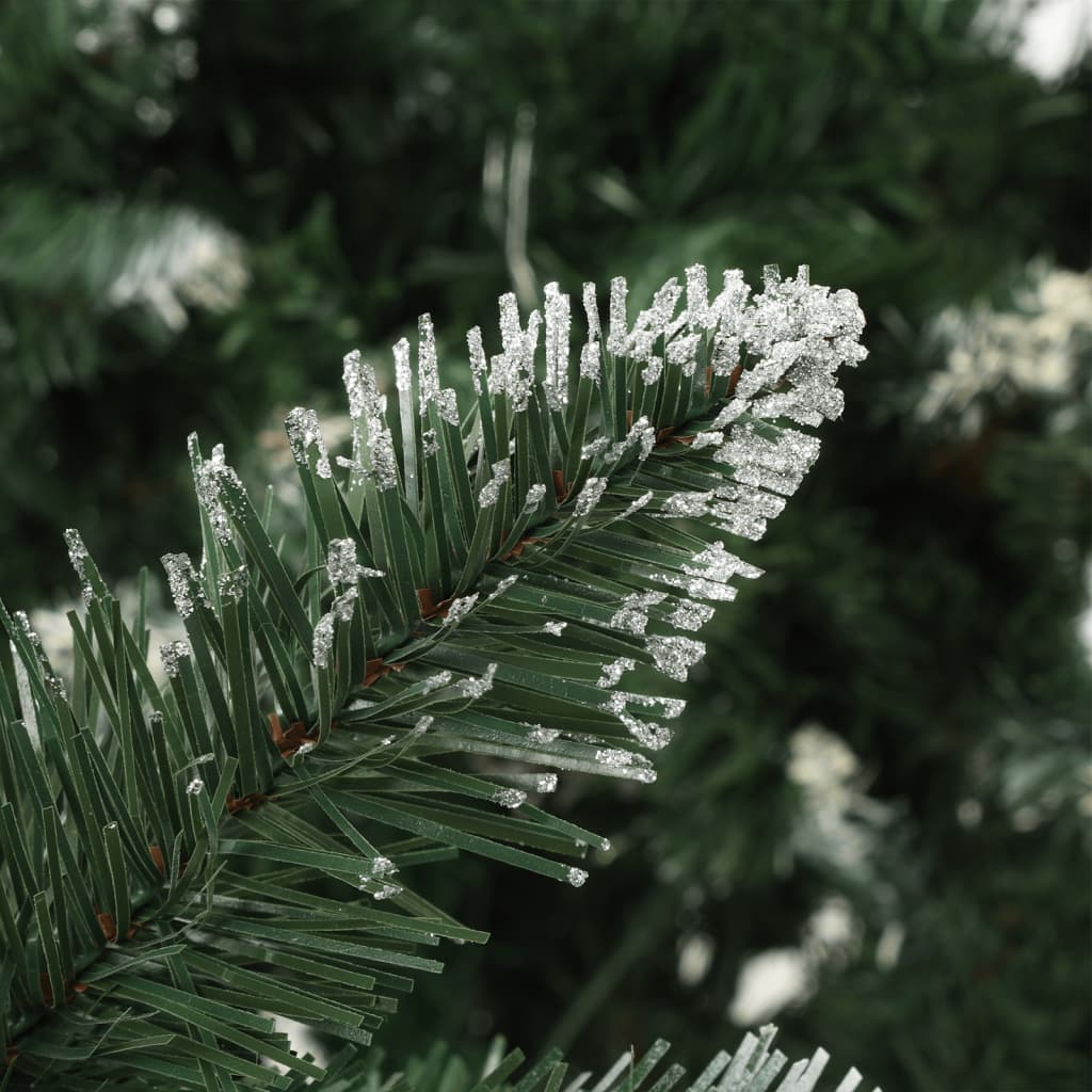 vidaXL Weihnachtsbaum Gefrostet mit Beleuchtung & Zapfen 210 cm