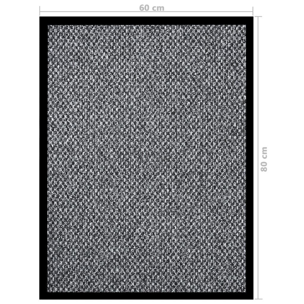 vidaXL Fußmatte Grau 60x80 cm