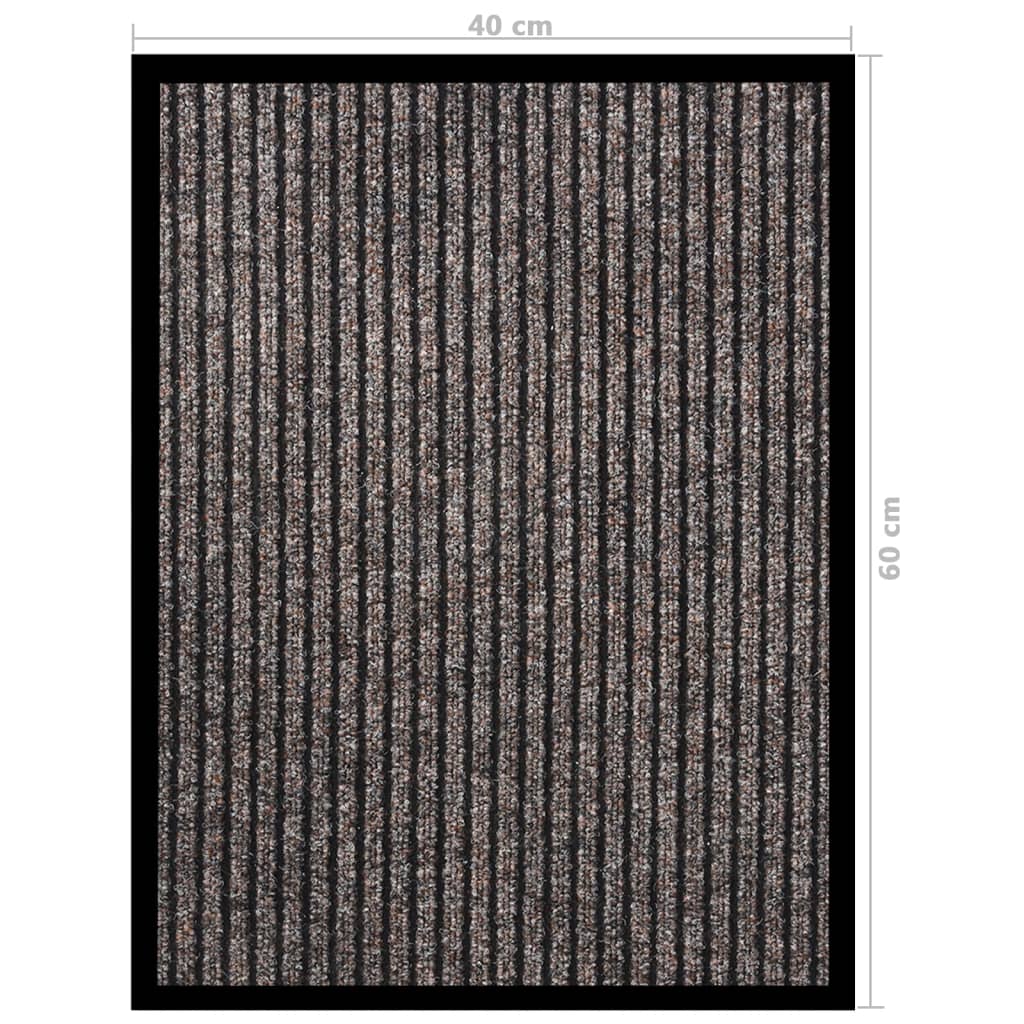 vidaXL Fußmatte Beige Gestreift 40x60 cm