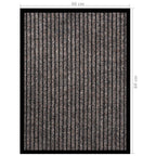 vidaXL Fußmatte Beige Gestreift 40x60 cm