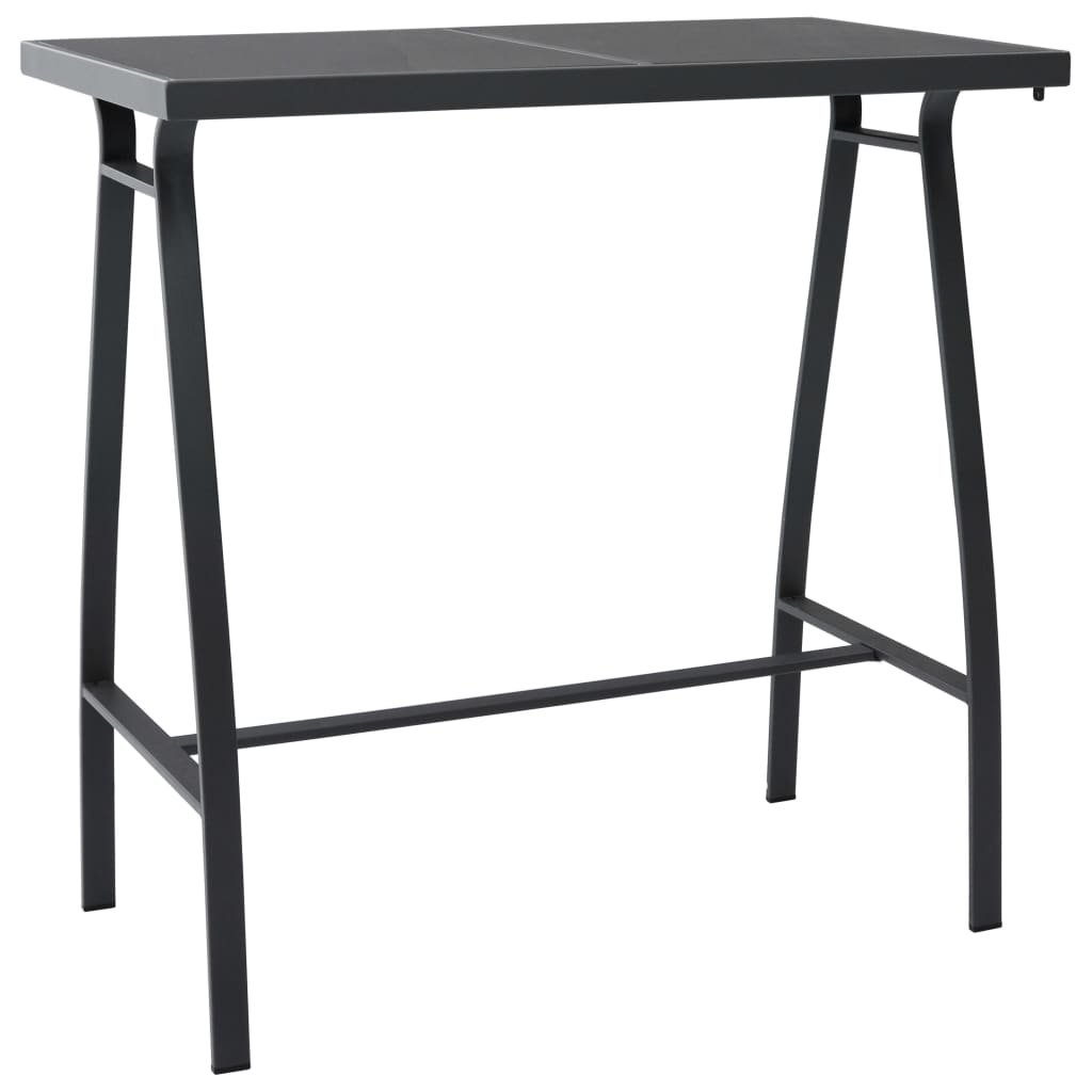 vidaXL 5-tlg. Gartenbar-Set Schwarz und Grau