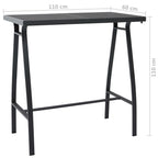 vidaXL 5-tlg. Gartenbar-Set Schwarz und Grau