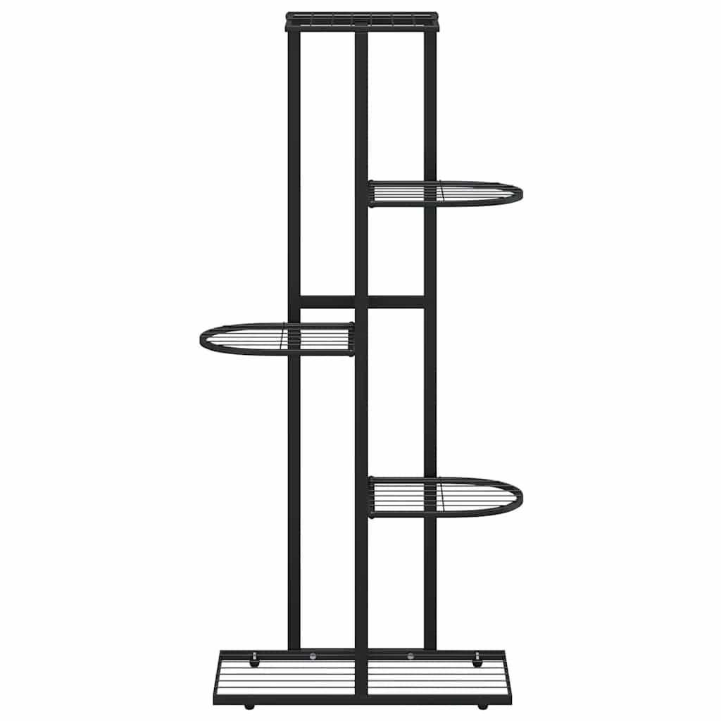 vidaXL Blumenständer 5-Etagen 43x22x98 cm Schwarz Metall