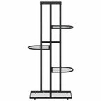 vidaXL Blumenständer 5-Etagen 43x22x98 cm Schwarz Metall