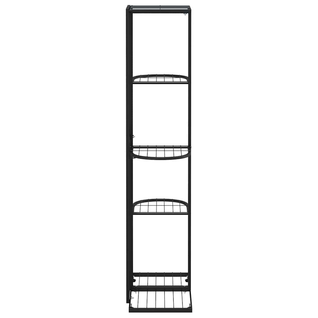 vidaXL Blumenständer 5-Etagen 43x22x98 cm Schwarz Metall